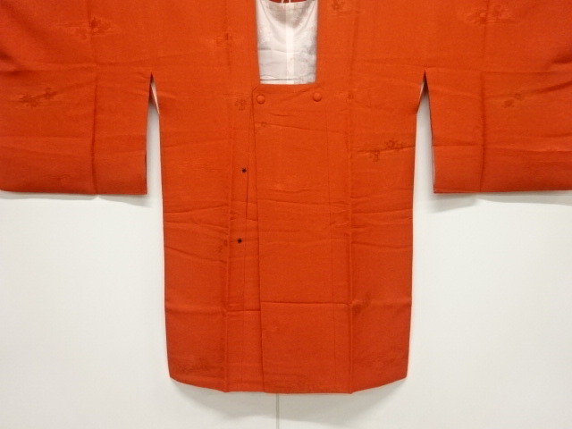 JAPANESE KIMONO / VINTAGE MICHIYUKI COAT / SILK / WOVEN BRANCH FLOWER